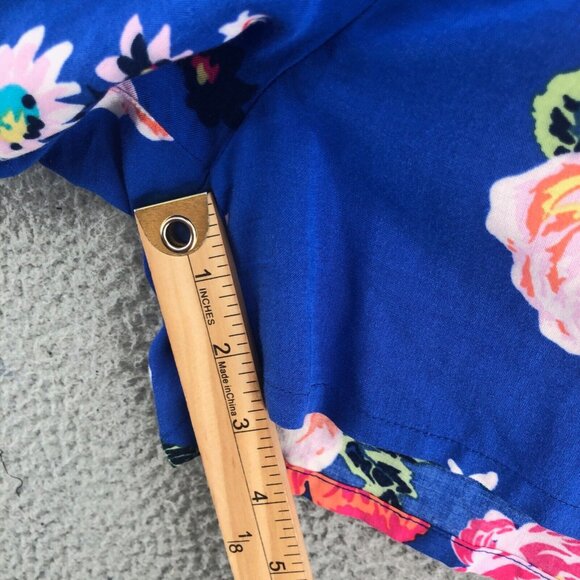 Matilda Jane Romper Womens Large Out And About Hello Lovely Blue Multi Floral - Picture 11 of 13